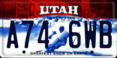 UT license plate A746WB