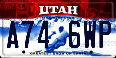 UT license plate A746WP