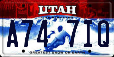 UT license plate A747IQ