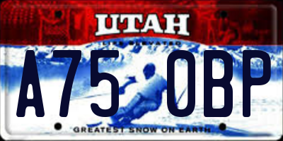 UT license plate A750BP