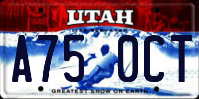 UT license plate A750CT