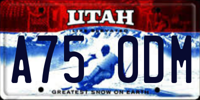 UT license plate A750DM