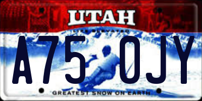 UT license plate A750JY