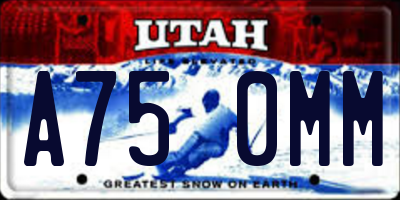 UT license plate A750MM