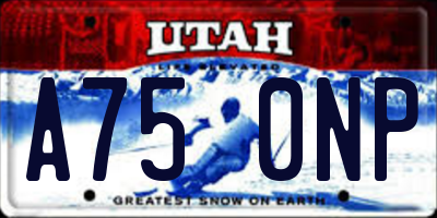 UT license plate A750NP