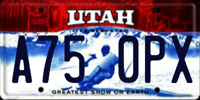 UT license plate A750PX
