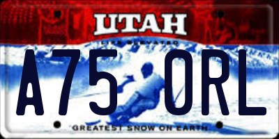 UT license plate A750RL