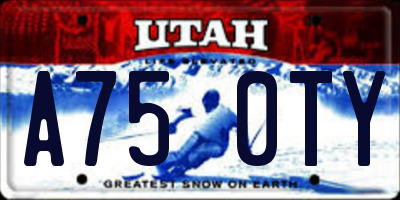 UT license plate A750TY