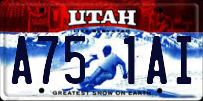 UT license plate A751AI