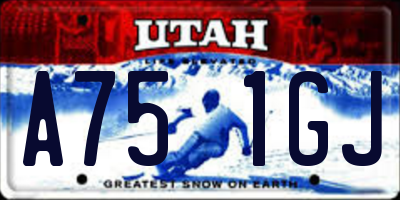 UT license plate A751GJ