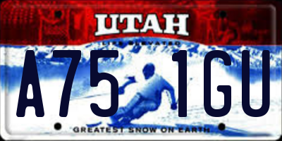 UT license plate A751GU