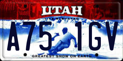 UT license plate A751GV