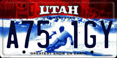 UT license plate A751GY