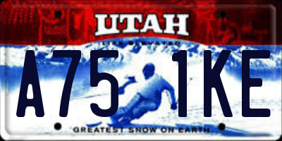 UT license plate A751KE