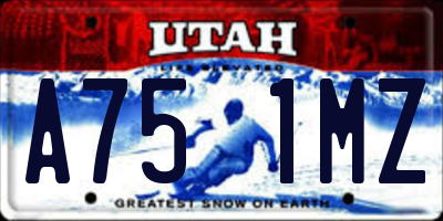 UT license plate A751MZ