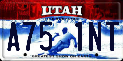 UT license plate A751NT
