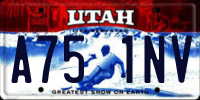 UT license plate A751NV