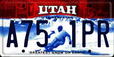 UT license plate A751PR