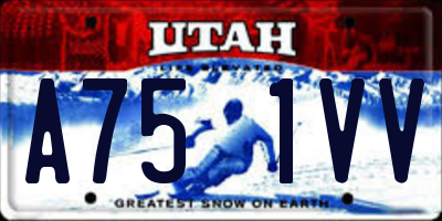 UT license plate A751VV
