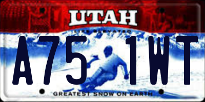UT license plate A751WT