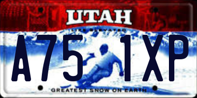 UT license plate A751XP