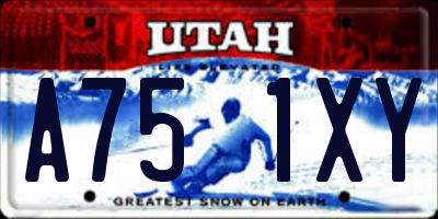 UT license plate A751XY