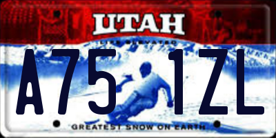 UT license plate A751ZL