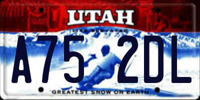 UT license plate A752DL