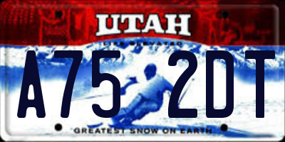 UT license plate A752DT
