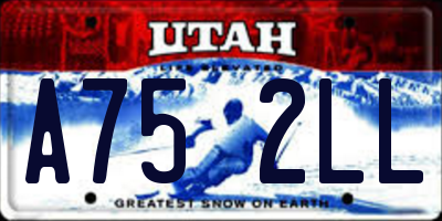 UT license plate A752LL