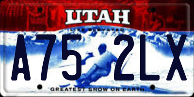UT license plate A752LX