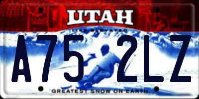 UT license plate A752LZ