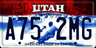 UT license plate A752MG