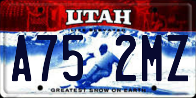 UT license plate A752MZ