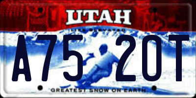 UT license plate A752OT