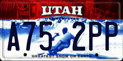 UT license plate A752PP