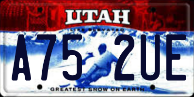 UT license plate A752UE