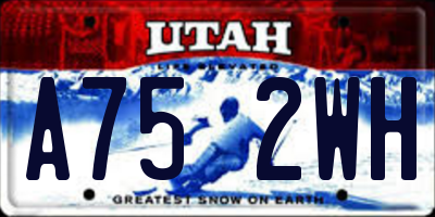 UT license plate A752WH