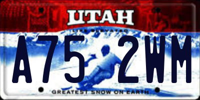 UT license plate A752WM