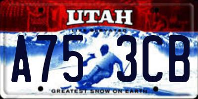 UT license plate A753CB