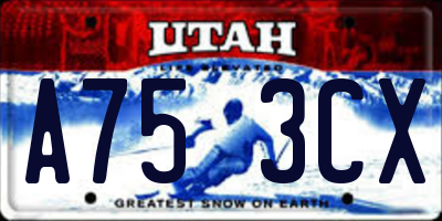 UT license plate A753CX