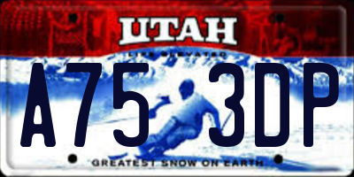 UT license plate A753DP