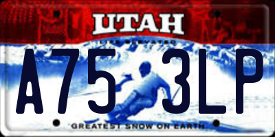 UT license plate A753LP