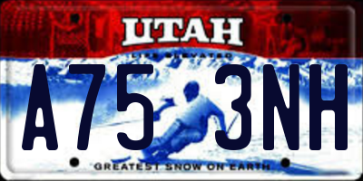 UT license plate A753NH