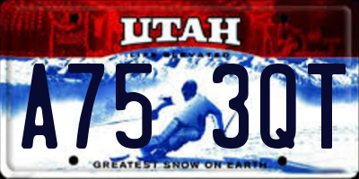 UT license plate A753QT