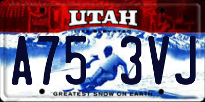 UT license plate A753VJ