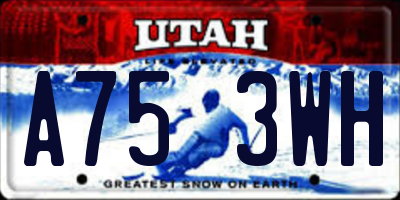 UT license plate A753WH