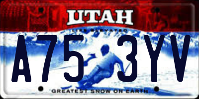 UT license plate A753YV