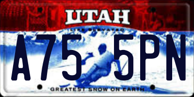 UT license plate A755PN