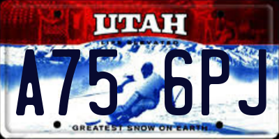 UT license plate A756PJ